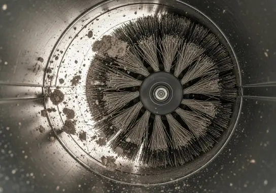 Mekanisk rengöring av ventilationskanaler med roterande borste